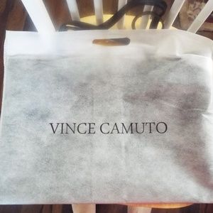 Vince Camuto black vegan leather tote unlined NWOT